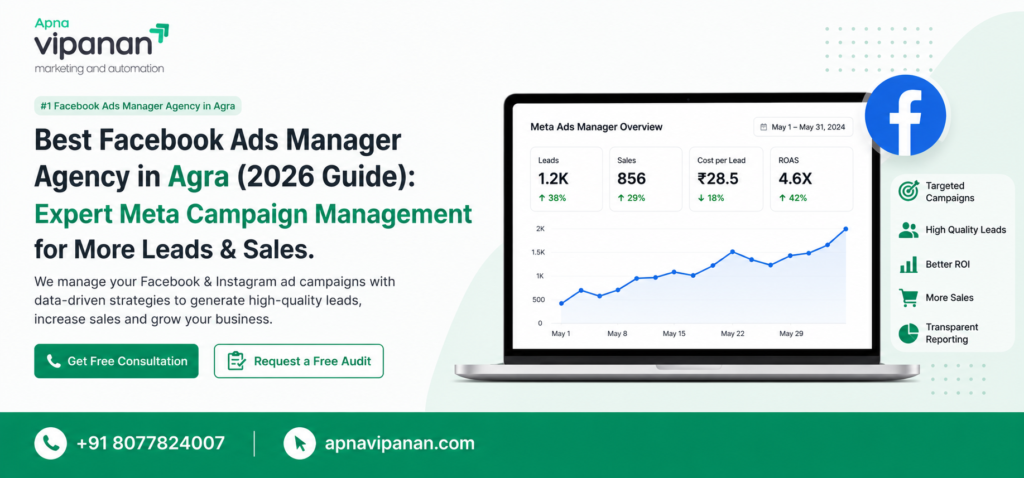 Best Facebook Ads Manager Agency in Agra (2026 Guide): Expert Meta Campaign Management for More Leads & Sales
